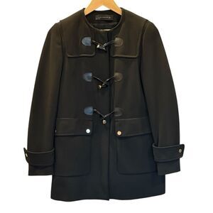 Zara Toggle Full Zipper Coat - Black - Women's S